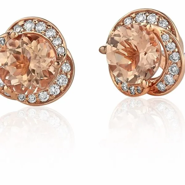 DIAMOND & MORGANITE EARRINGS