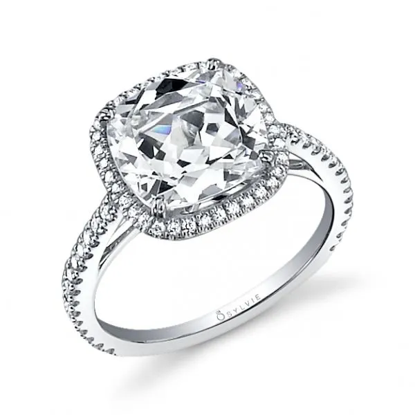 cushion cut halo solitaire engagement rings