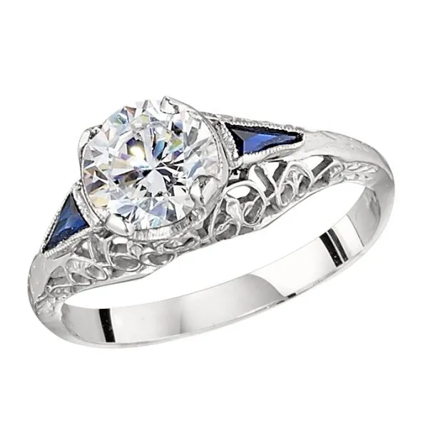filigree sapphire ring