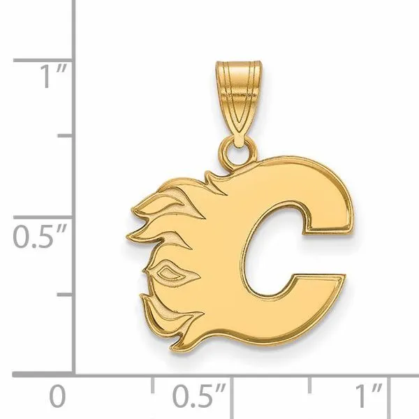 NHL Calgary Flames Letter C Pendant