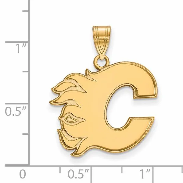 NHL Calgary Flames Letter C Pendant