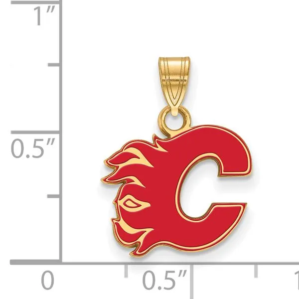 NHL Logo Art Calgary Flames Pendant