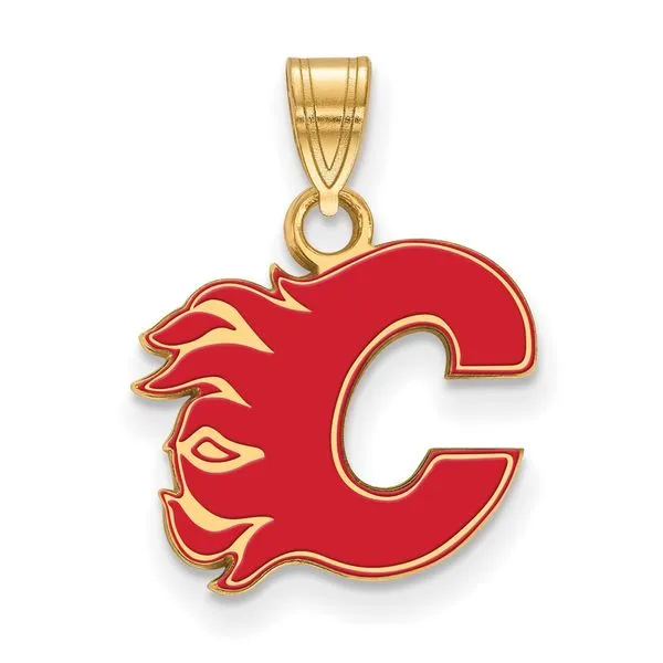 NHL Logo Art Calgary Flames Pendant
