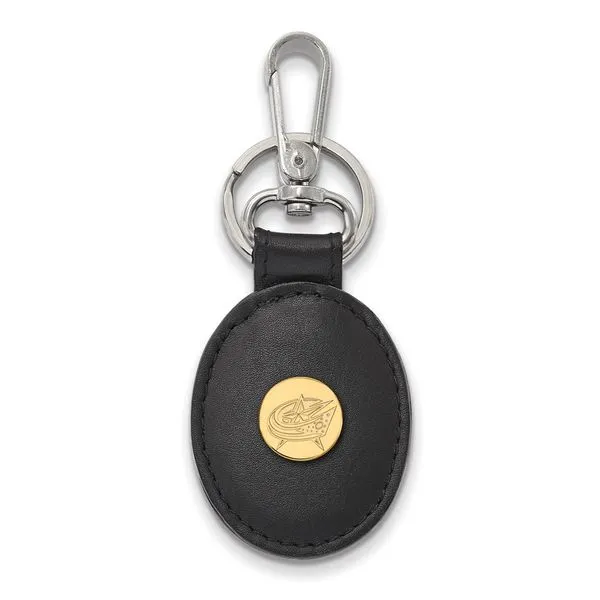 NHL Columbus Blue Jackets Leather Key Chain