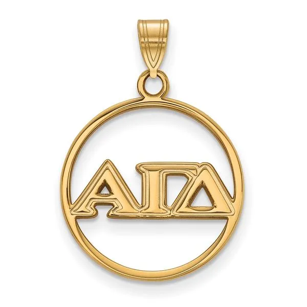 Sorority Life Alpha Gamma Delta Circle Pendant