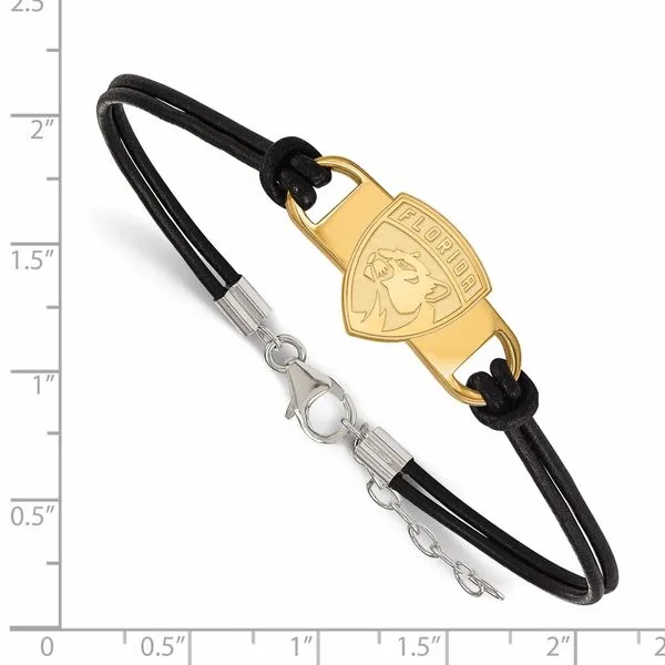 NHL Florida Panthers Leather Bracelet