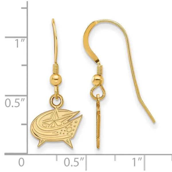 NHL Columbus Blue Jackets Dangle Earrings