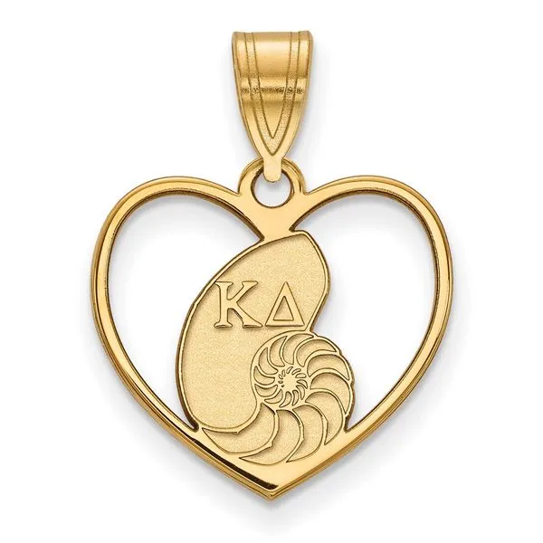 Sorority Life Kappa Delta Heart Pendant