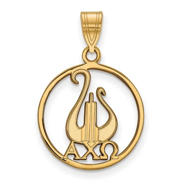 Sorority Life Alpha Chi Omega Lg Circle Pendant
