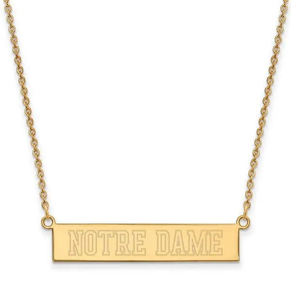 Collegiate University of Notre Dame Bar Necklace
