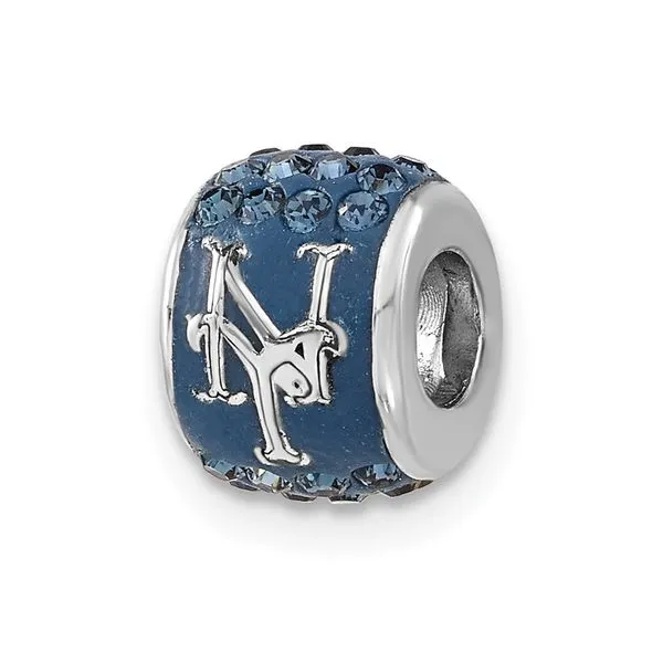 MLB New York Mets Blue Crystal Bead