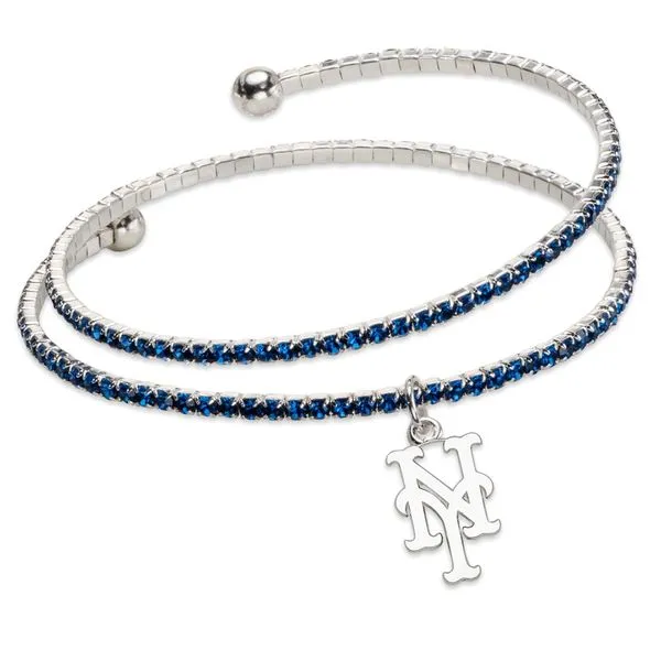MLB NEW YORK METS AMPED LOGO CRYSTAL BRACELET