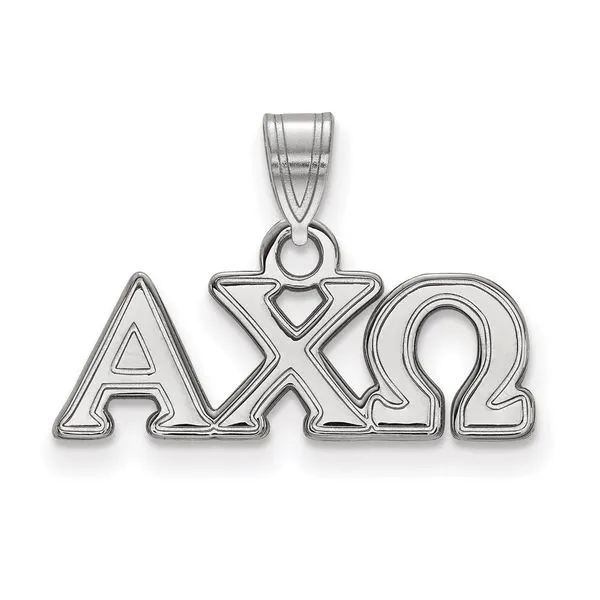 Sorority Life Rhod-pltd Alpha Chi Omega Sm Pendant