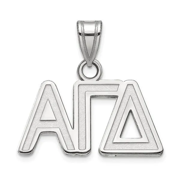 Sorority Life Rh-plated Alpha Gamma Delta Pendant
