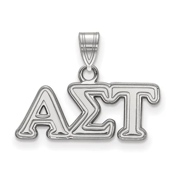 Sorority Life Rhod-pltd Alpha Sigma Tau Sm Pendant