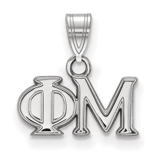 Sorority Life Rhod-pltd Phi Mu Sm Pendant