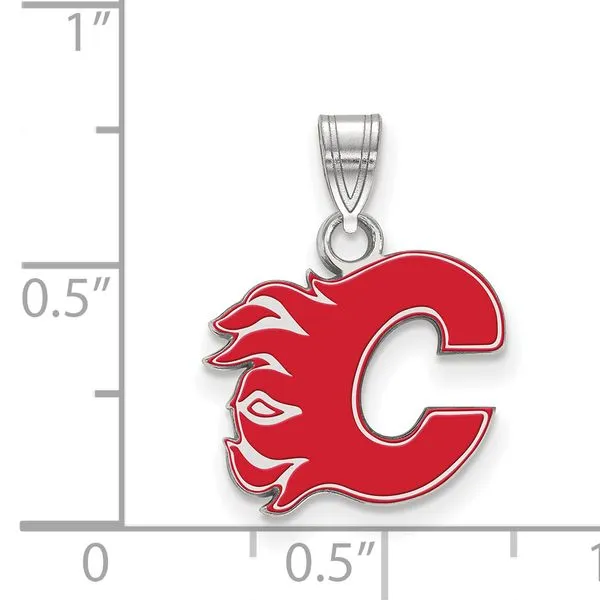 NHL Logo Art Calgary Flames Pendant