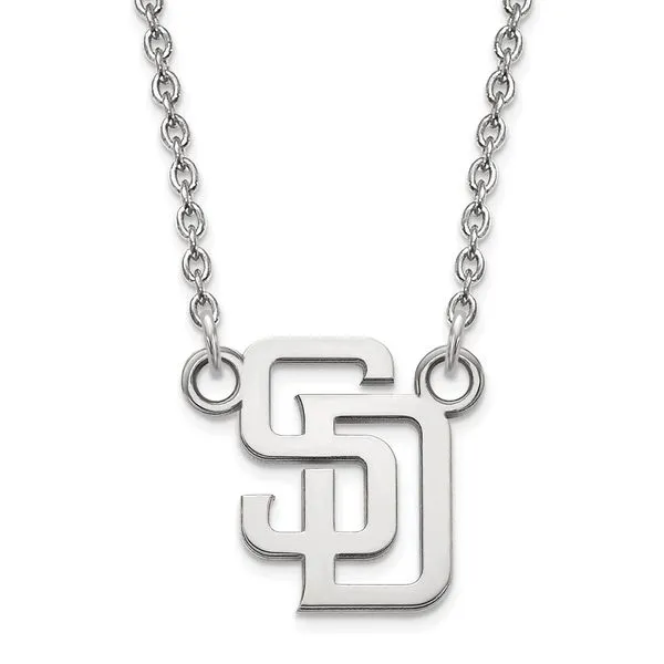 MLB MLB San Diego Padres S-D Pendant Necklace 1W008PAD-18, Crews Jewelry