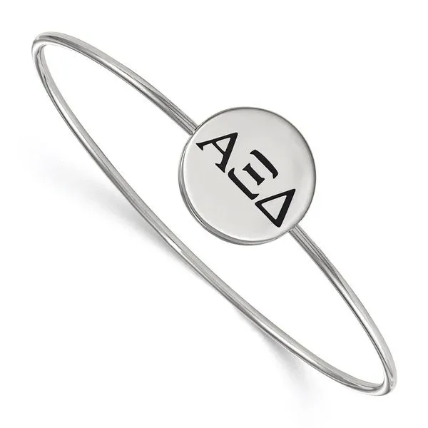 Sorority Life Rh-plated Alpha Xi Delta Bangle