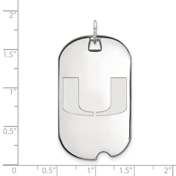 Collegiate University of Miami Dog Tag Pendant