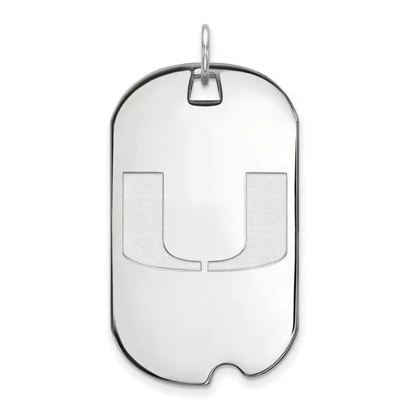 Collegiate University of Miami Dog Tag Pendant