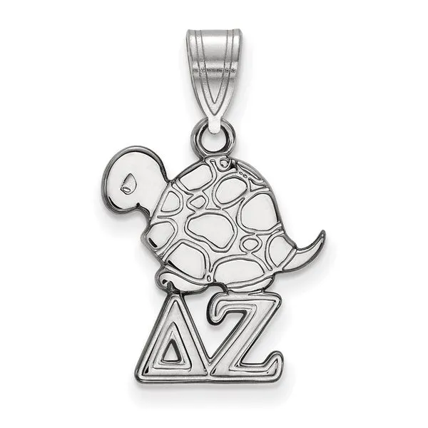 Sorority Life Rhod-pltd Delta Zeta Sm Pendant