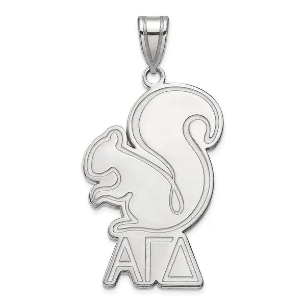 Sorority Life Rh-plated Alpha Gamma Delta Pendant