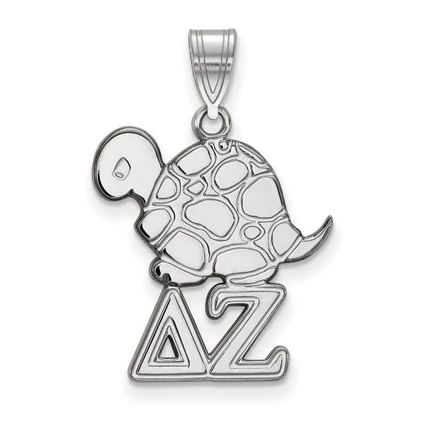 Sorority Life Rhod-pltd Delta Zeta Pendant