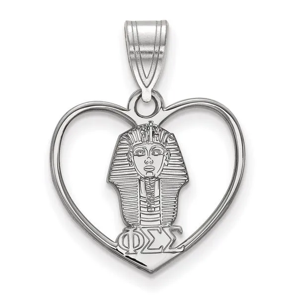 Sorority Life Rhod-pltd Phi Sigma Sigma Heart Pendant