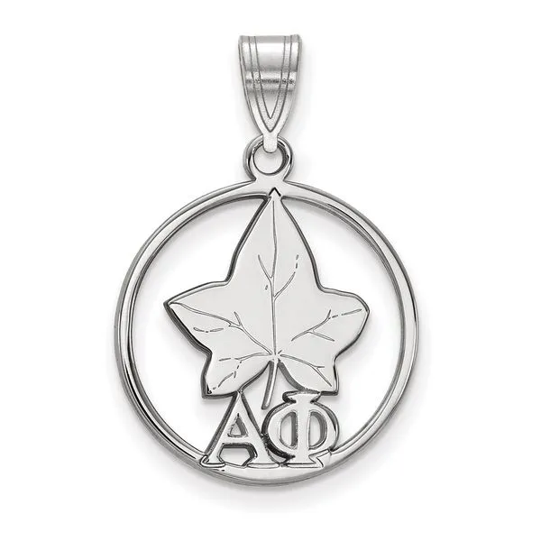 Sorority Life Rhod-pltd Alpha Phi Circle Pendant