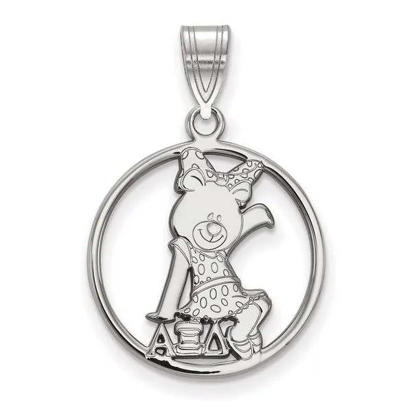 Sorority Life Rhod-pltd Alpha Xi Delta Circle Pendant