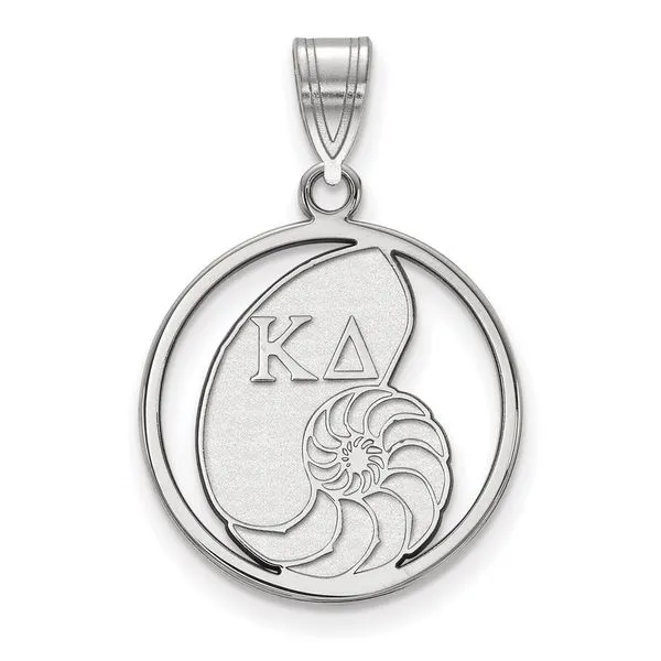 Sorority Life Rhod-pltd Kappa Delta Circle Pendant