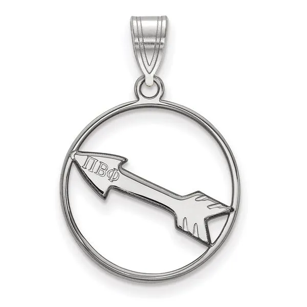 Sorority Life Rhod-pltd Pi Beta Phi Circle Pendant