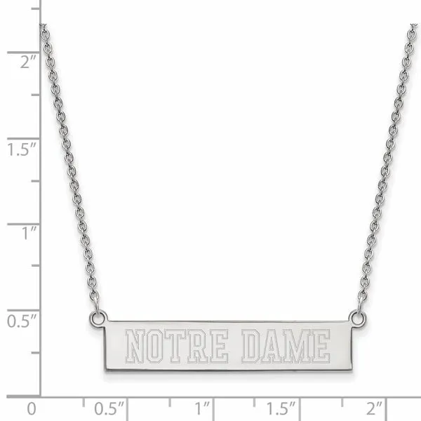 Collegiate University of Notre Dame Bar Necklace