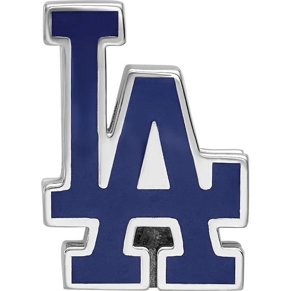 Rhod-plrd MLB Los Angeles Dodgers Enamel Bead