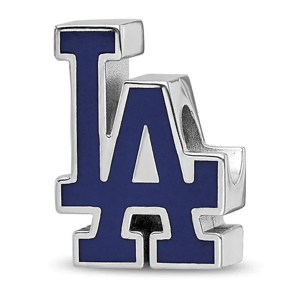 Rhod-plrd MLB Los Angeles Dodgers Enamel Bead