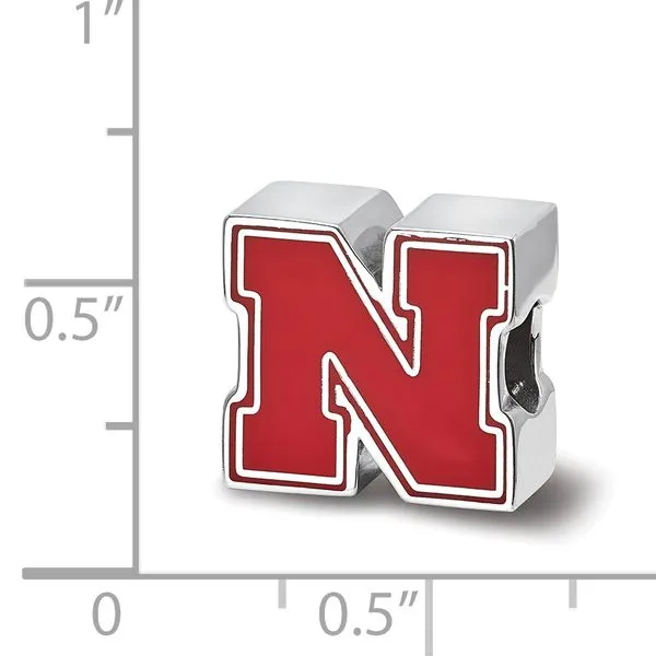 Collegiate University of Nebraska Enameled Bracelet Bead