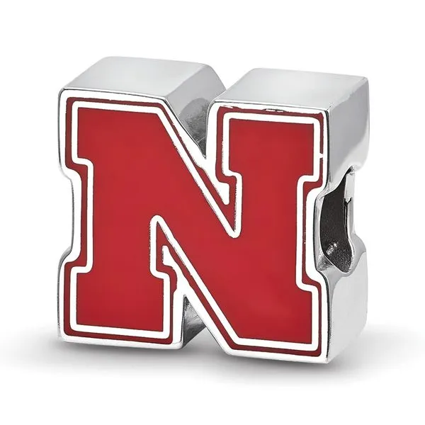 Collegiate University of Nebraska Enameled Bracelet Bead
