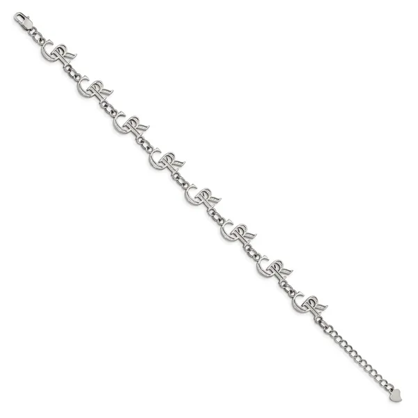 Stainless Steel MLB LogoArt Colorado Rockies C-R Link Bra...