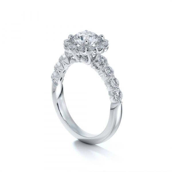 Sasha Primak Diamond Platinum Engagement Ring Image 3 DeScenza Diamonds Boston, MA