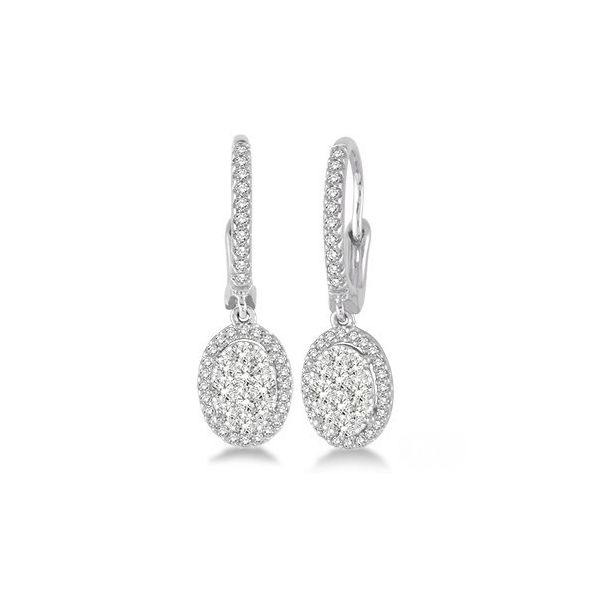 Sterling Silver 0.05ctw Diamond & Pearl Dangle Earrings St. Petersburg  Florida