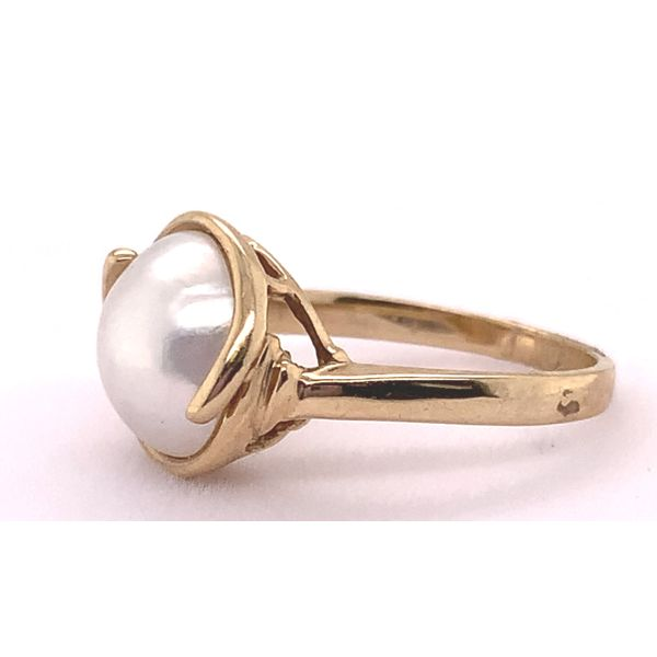 10K Yellow Cultured Pearl Ring Image 2 Ace Of Diamonds Mount Pleasant, MI