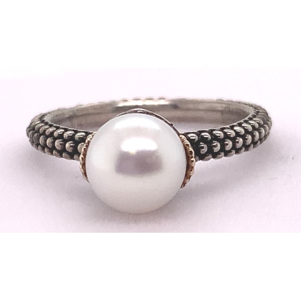 Sterling Ring Pearl With Black Antiquing With Gold Plate Ace Of Diamonds Mount Pleasant, MI