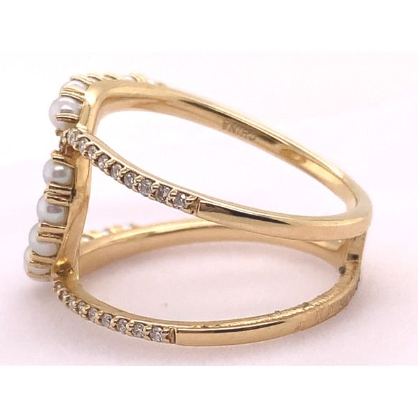 14K Yellow Gold Ring Seed Pearls Image 2 Ace Of Diamonds Mount Pleasant, MI
