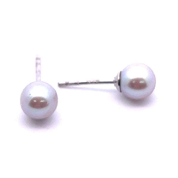 Sterling Silver Freshwater Pearl Grey Earrings Ace Of Diamonds Mount Pleasant, MI