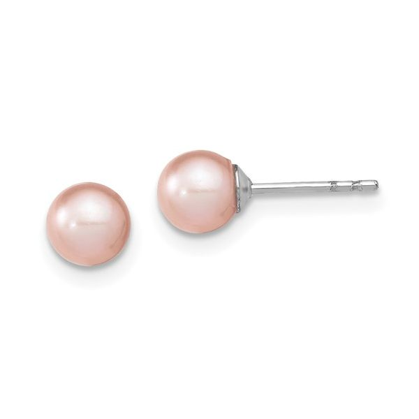 Sterling Silver Pink Freshwater Pearl Stud Earrings Ace Of Diamonds Mount Pleasant, MI
