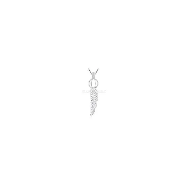 Sterling Silver Feather Pearl Cage Pendant Ace Of Diamonds Mount Pleasant, MI