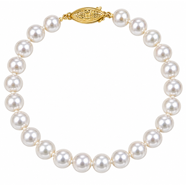 14K Yellow Freshwater Pearl Bracelet Ace Of Diamonds Mount Pleasant, MI