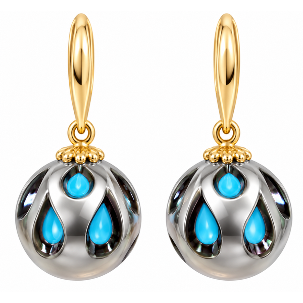 14K Yellow Gold Tahitian Pearl Dangle Earrings Ace Of Diamonds Mount Pleasant, MI