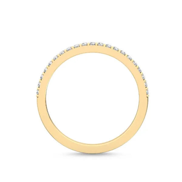 14K Yellow Gold Wedding Band With 21 = 0.19 CTTW Round F/G VS2 Lab-Grown Diamonds Image 3 Adler's Diamonds Saint Louis, MO
